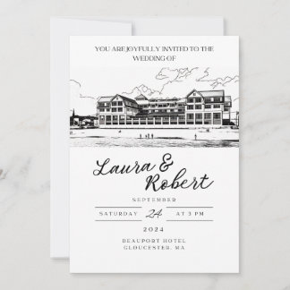 Invitación Beauport Hotel Massachusetts Diseño de lugar perso