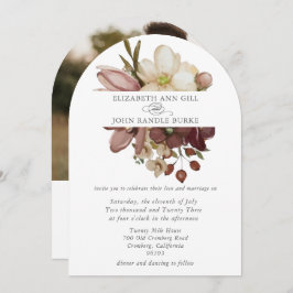 Invitación Beautiful boho rose & neutral wedding 