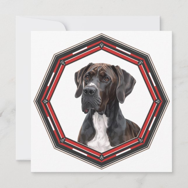 Invitación Beautiful Great Dane In A Frame (Anverso)