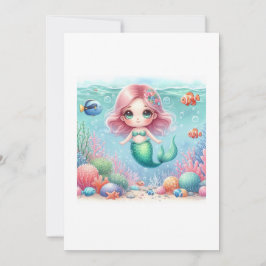 Invitación beautiful mermaid kawaii