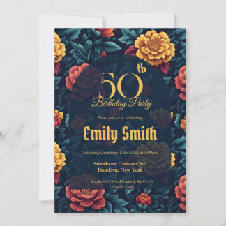 Invitación Beautiful Rose Aesthetic Nature-Inspired Parties