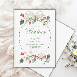 Invitación Beautiful Strawberries Elegant Wedding Invitation