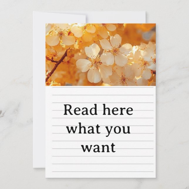 Invitación Beautiful Yellow Flower Wedding Invitation - Elega (Anverso)