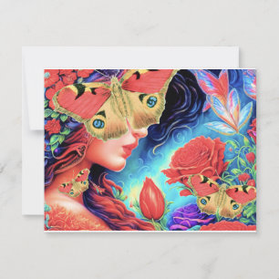 Invitación "Beautopsia" Mariposa ART Hermosa Surreal Mujer