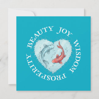 Invitación Beauty , Joy, Wisdom Prosperity Koi 