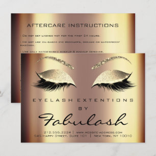 Invitación Beauty Lashes Extensión Después de la Instrucción