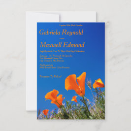 Invitación Beauty Nature Floral California Poppy Boda