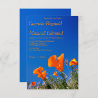 Beauty Nature Floral California Poppy Boda