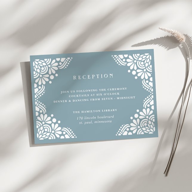 Invitación Beaux Arts Wedding Reception Card | Turmalina (Subido por el creador)