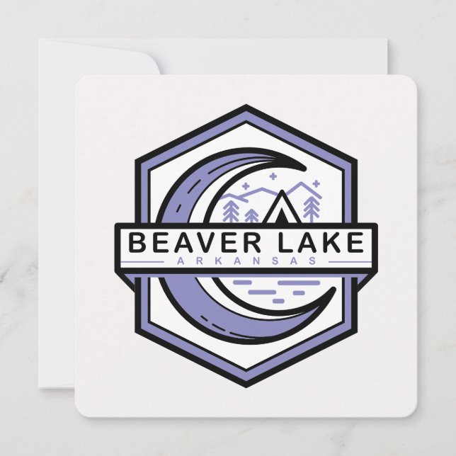 Invitación BEAVER LAKE Arkansas moon hexa (Anverso)