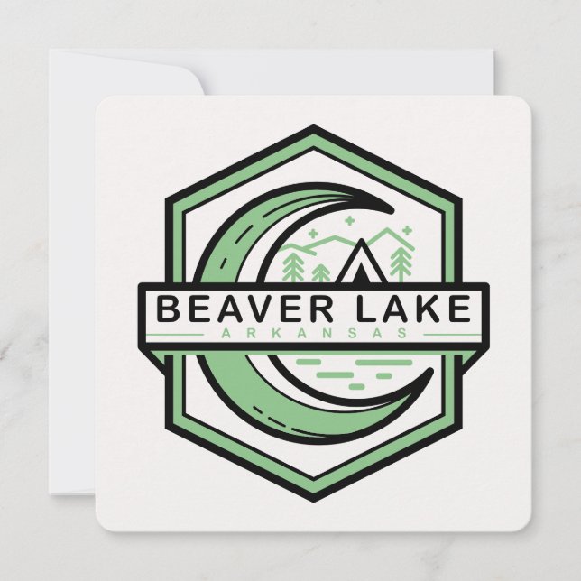 Invitación BEAVER LAKE Arkansas moon hexa (Anverso)