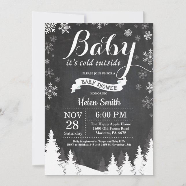 Invitación Beba su frío fuera del Baby Shower de la selva de  (Anverso)
