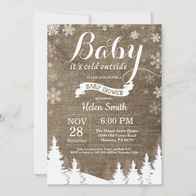 Invitación Beba su frío fuera del Baby Shower de la selva de  (Anverso)