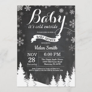 Invitación Beba su frío fuera del Baby Shower invernal