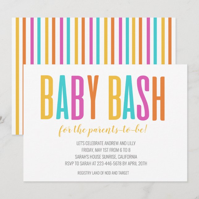 Invitación Bebé (Anverso / Reverso)
