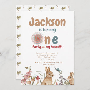 Invitación Bebé 1 Fiesta de cumpleaños II