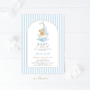 Invitación Bebé a bordo Baby Shower Niño