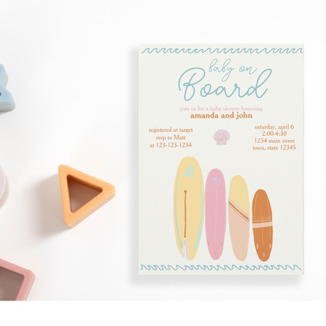 Invitación Bebé a bordo Bebé ducha Océano (Subido por el creador)