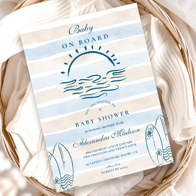Invitación Bebé a bordo de Baby Shower (Subido por el creador)