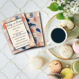 Invitación Bebé a bordo de Baby Shower Nautical