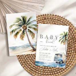 Invitación Bebé a bordo de Baby Shower, Surf Beach