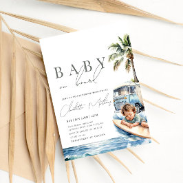 Invitación Bebé a bordo de Baby Shower, Surf Beach