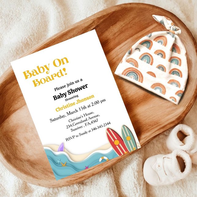 Invitación Bebé a bordo de la playa (Subido por el creador)