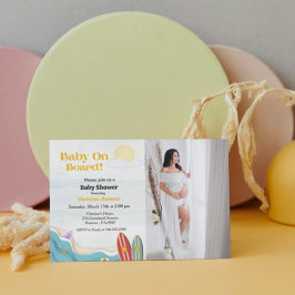 Invitación Bebé a bordo de la playa de surf