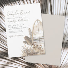 Bebé a bordo del Baby Shower Boho Beach