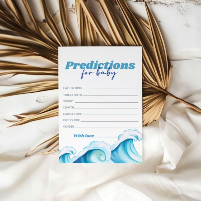 Invitación Bebé A Bordo Predicciones De Baby Shower Para El B (Subido por el creador)