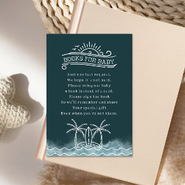 Invitación Bebé a bordo Solicitud de libro Slate Blue Baby Sh