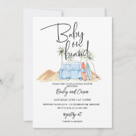 Invitación Bebé a bordo, Summer Baby Shower, Baby Shower,