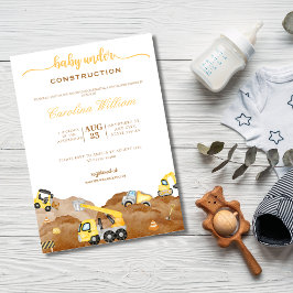 Invitación Bebé acuático en construcción