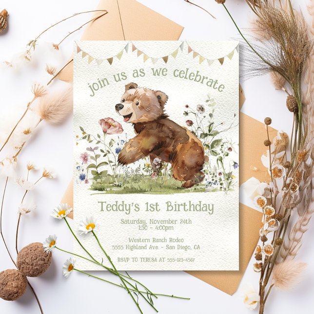 Invitación Bebé Adorable Fiesta de primer cumpleaños (Subido por el creador)