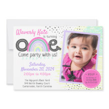 Bebé arcoiris Primer cumpleaños foto de Doodles de