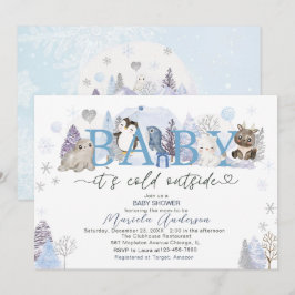 Invitación Bebé ártico frío fuera de la ducha de bebé de invi