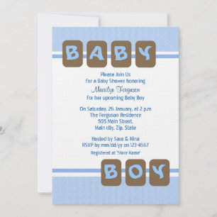 Invitación Bebé azul