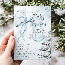 Bebé azul hace frío fuera de Baby Shower