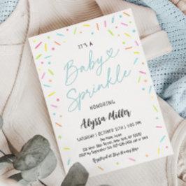 Invitación Bebé azul rociado