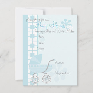 Invitación Bebé azul suave