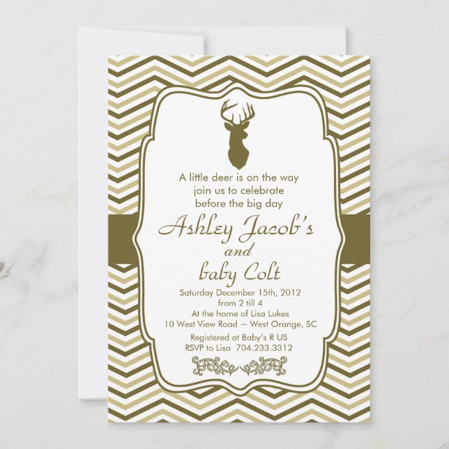 Invitación Bebé Baby Shower del dólar del arbolado del (Anverso)