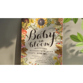 Invitación Bebé Baby Shower en flores de calabaza de arce en 