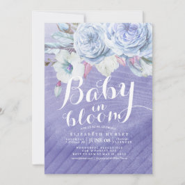 Invitación Bebé Baby Shower en las flores de boho en sangre