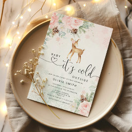 Invitación Bebé bebe hace frío afuera de la ducha de bebé