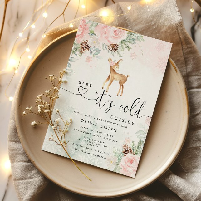 Invitación Bebé bebe hace frío afuera de la ducha de bebé (Subido por el creador)