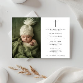 Invitación Bebé Bebé Muchacha Cristiana Fotos Bautismo