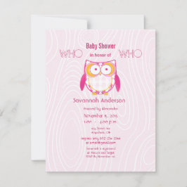 Invitación Bebé Bebé PINK Wood Grain Pattern Shower