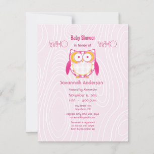 Invitación Bebé Bebé PINK Wood Grain Pattern Shower