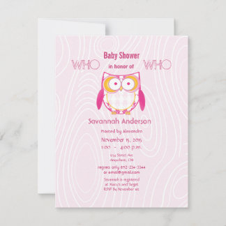 Invitación Bebé Bebé PINK Wood Grain Pattern Shower