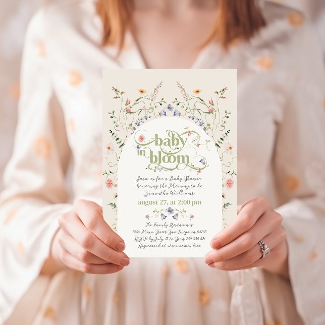 Invitación Bebé Bloom Wildflower Género Neutral Baby Shower (Subido por el creador)